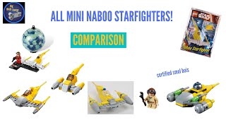 MINI NABOO FIGHTER COMPARISON  All Lego Star Wars Mini N1 Starfighers [upl. by Jarnagin]