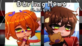 Blood Warning  Darling Meme  CC and Pigtail Girl  Afton family My Au  Fnaf [upl. by Wieren]