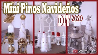 🎄🎅DIY Mini Pinos Navideños con conos de unicel  NAVIDAD 2020  Crisan Oficial [upl. by Emyle]