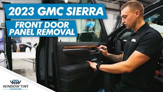 How To Tint The Front Doors on a 2023 GMC Sierra With Door Panel Removal [upl. by Ringler103]