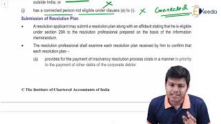 Resolution Plan Under IBC Part 4  The Insolvency and Bankruptcy Code 2016  Economic Laws [upl. by Neeluqcaj]