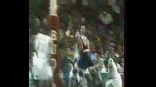 Video  Muggsy Bogues Blocks Ewing [upl. by Aklam]