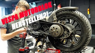 VUILSTORT VESPA MOTORBLOK HERSTELLEN PART 2 [upl. by Zeugirdor]