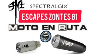 Escapes moto Zontes G1 Scrambler Moto en Ruta spectralg1x [upl. by Arlee941]