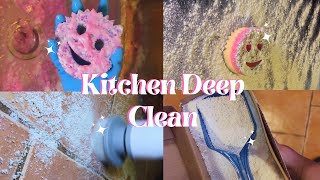 ASMR✨Scrubbing Kitchen Sink Stove amp Floor [upl. by Repmek]