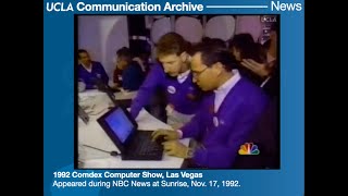 1992 Comdex Computer Show story from NBC News at Sunrise featuring Sheldon Adelson [upl. by Enyr]