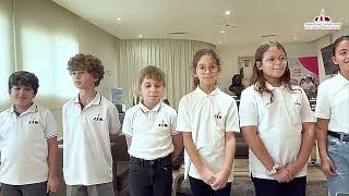 Journée Mondiale des Enseignants Chorale des CM au Bureau de MTillmann Proviseur du Lycée Voltaire [upl. by Coriss]