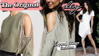 DIY Rhinestone Fringe Fashion  NOSEW Designer Hack By Orly Shani [upl. by Chaddie250]