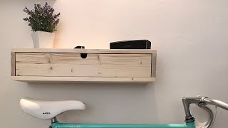 DIY Estantería flotante de madera con cajón [upl. by Llennoj]