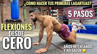 Aprende a hacer LAGARTIJAS desde CERO en 5 pasos  Cómo hacer tus PRIMERAS FLEXIONES [upl. by Benilda]