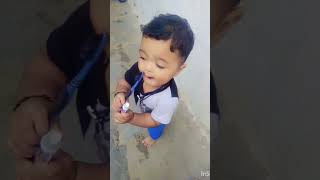 Cutebaby morning time brush his thooth babyvlog viralvideo laugingbaby ytshort AkkhanbabyVloger [upl. by Akere]