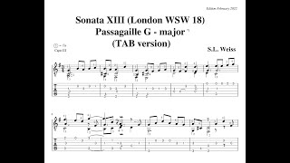 SIlvius Leopold Weiss Passacaglia for beginner intermediate [upl. by Abad406]