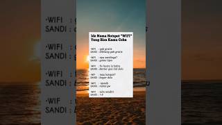 Ide nama hotspot yg bikin esmosi davidtutorial8155official shortsviral memes shorts [upl. by Nochur13]