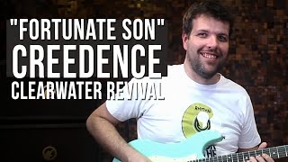 Creedence Clearwater Revival  Fortunate Son como tocar  aula de guitarra [upl. by Rothschild]