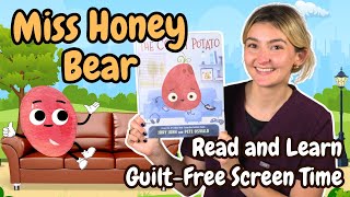 Speech Therapist Reads quotThe Couch Potatoquot  Early Language Skills  Read Aloud [upl. by Asikal]