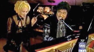 Little Richard talks with Cyndi Lauper and plays several songs Good Morning America 1995 [upl. by Ortensia358]