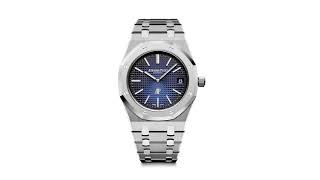 Audemars Piguet Royal Oak quotJumboquot Extra Thin Ref 15202 Titanium Case SIHH 2018 Watch [upl. by Lewie]