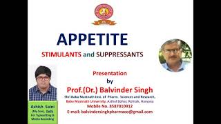 Appetite Stimulants and Suppressants [upl. by Stu]