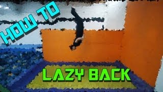 Trampoline Tutorials  How to Lazy Back 34 backflip [upl. by Ikram]