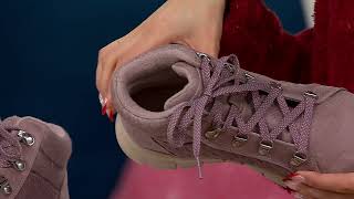 Skechers Synergy Water Repellent Quilt Hiker Boots  Modern Femme on QVC [upl. by Trinidad196]