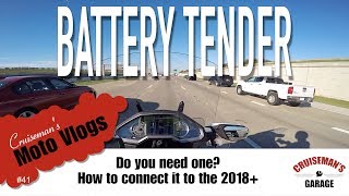 Using a Battery Tender® on the 2018 Goldwing  Cruisemans Moto Vlog  CruisemansGaragecom [upl. by Koy]