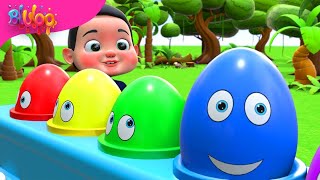 Surprise Eggs Kids Song  Colorful Eggs  BluLoo Nursery Rhymes amp Kids Songs [upl. by Nosreve794]