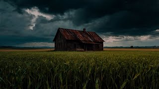 Peaceful wheat field prestorm environment gentle wind and nature sounds for deep relaxation sleep [upl. by Enidan547]