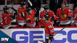 Blackhawks Connor Bedard Posts First FivePoint NHL Game in Big Win over Ducks [upl. by Eizzo]