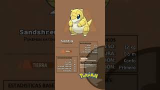 Sandshrew el pokemon ratón pokedex pokemongame kanto pokemongo anime shorts pkmn ash [upl. by Eignav]