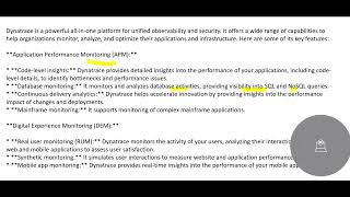 Dynatrace observability tool [upl. by Jeanne]