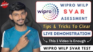 Wipro WILP SVAR Assessment Test 2024  Practice Resources Live Test amp Tips And Tricks [upl. by Eninaej189]