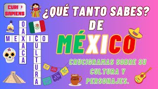 🇲🇽 CRUCIGRAMAS SOBRE MÉXICO 🇲🇽 [upl. by Htidirrem]