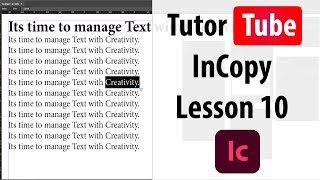 Adobe InCopy Tutorial  Lesson 10  More Character Formatting Options [upl. by Ching]