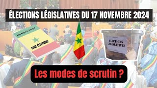 Élections législatives  LES MODES DE SCRUTIN [upl. by Bashee]