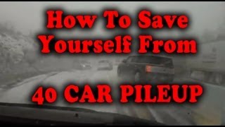 How To Dodge 40 Car Pileup Accident [upl. by Yllod]