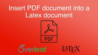 Insert PDF document into Latex document [upl. by Obeng958]