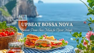 Enjoy Summer Seaside Ambience with Jazz Music ⛱️ Happy Bossa Nova amp Wave Sounds for Stress Relief [upl. by Aihpled613]