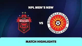 NPL Mens NSW Round 27 Highlights – Wollongong Wolves v Rockdale Ilinden [upl. by Aicsila529]