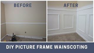 How to Install Picture Frame Style Wainscoting [upl. by Radie]