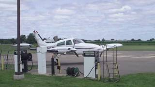 Twin Engine Cessna 310 Landing RWY 10  Osceola Wisconsin [upl. by Ap]