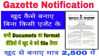 How to Publish Gazette Notification for Name Change  gazette notification kaise banaye l gazette [upl. by Aneer290]