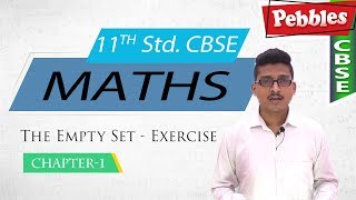 CBSE  Class 11 Maths  Chapter 12  The Empty Set  Excercise  Hindi Explain Video [upl. by Pessa]