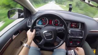 Audi Q7 2010 Tiptronic 30 TDI 245HP POV amp Acceleration [upl. by Ennayelhsa]