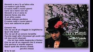 Lucio Battisti  Pensieri e Parole CON TESTO LYRICS [upl. by Aniala352]