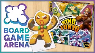 King of Tokyo  BIG MONSTER BATTLES Board Game Arena Gameplay [upl. by Anilehs]