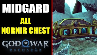 Midgard  All Nornir Chests Locations  God of War Ragnarök [upl. by Haonam]