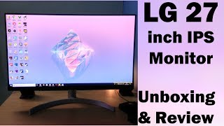 LG Borderless 27inch Full HD IPS Monitor 27MK600M Unboxing and Review in Tamil [upl. by Ellga]