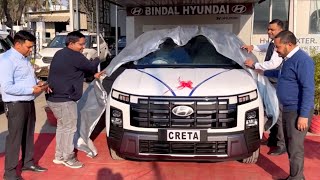 Finally Taking Delivery of New CRETA 2024 ❤️  sansCARi sumit [upl. by Assil646]