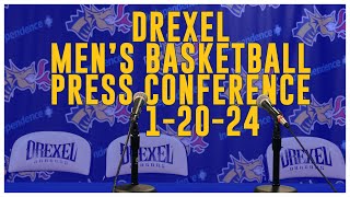 Drexel Mens Basketball Press Conference vs Delaware 12024 [upl. by Laban110]