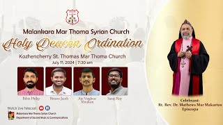 DEACON ORDINATION  BIBIN BINSON AJO SAMJI  ST THOMAS MTC KOZHENCHERRY  110724  DSMC MEDIA [upl. by Netsruk928]